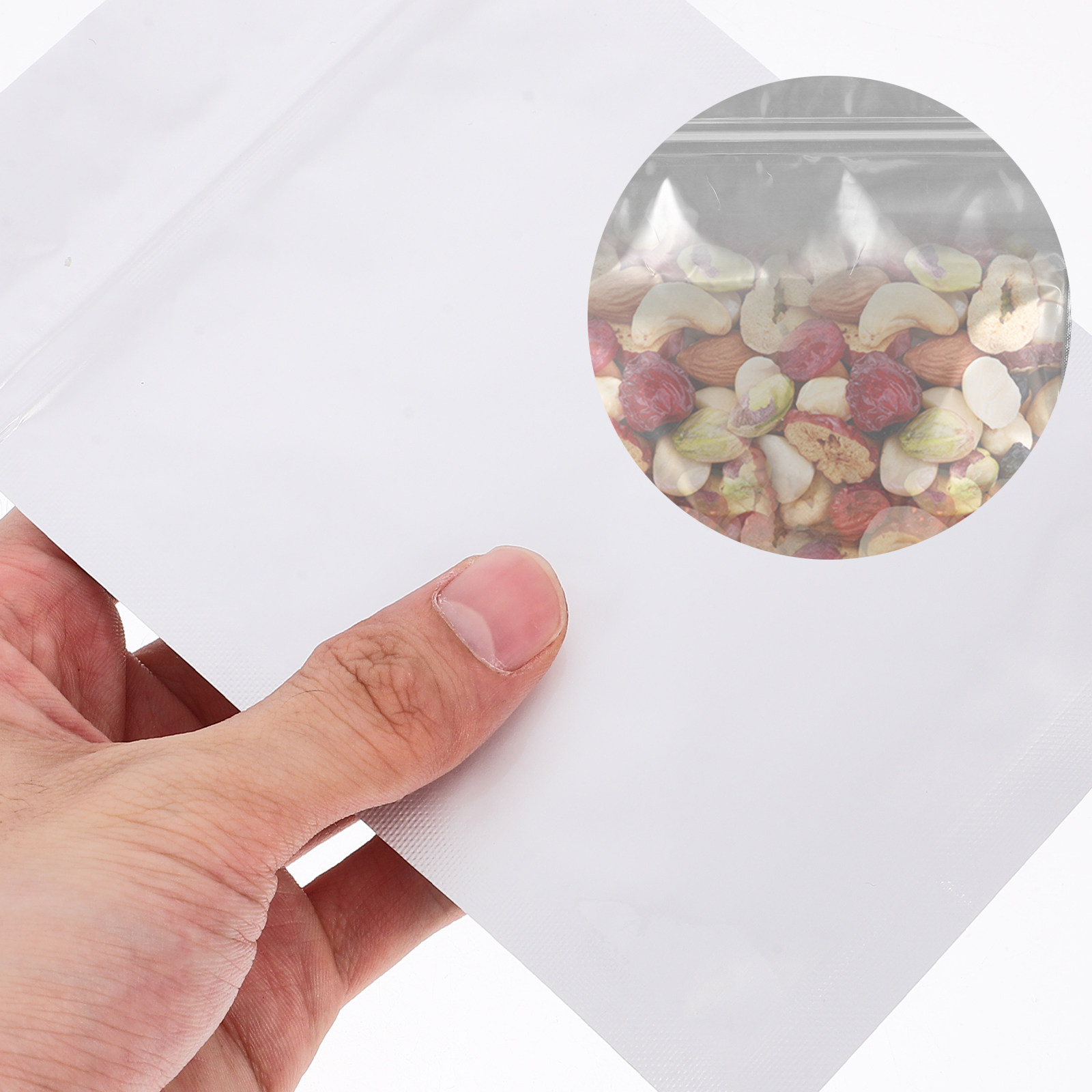 Food In Snacks - 50Pcs Airtight Resealable Bags Food Storage