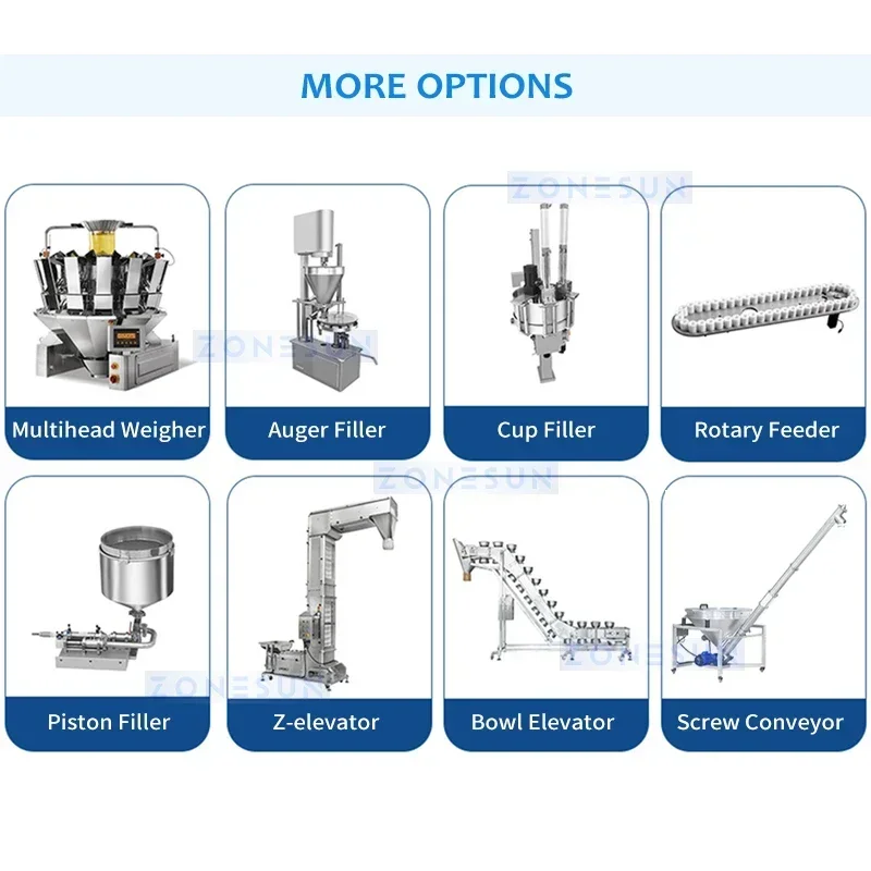 Food In Snacks - ZONESUN ZS-VPM16 Rotary Vacuum Sealing Machine