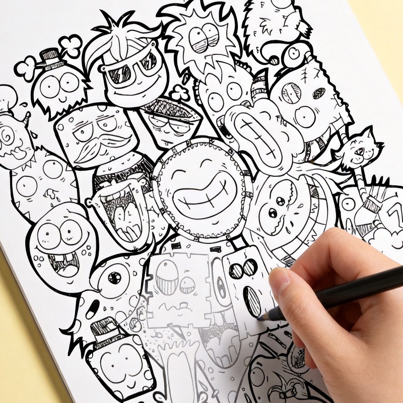 Food And Snacks Coloring Book Bold And Easy - An Adult Decompression and Meditation Hand