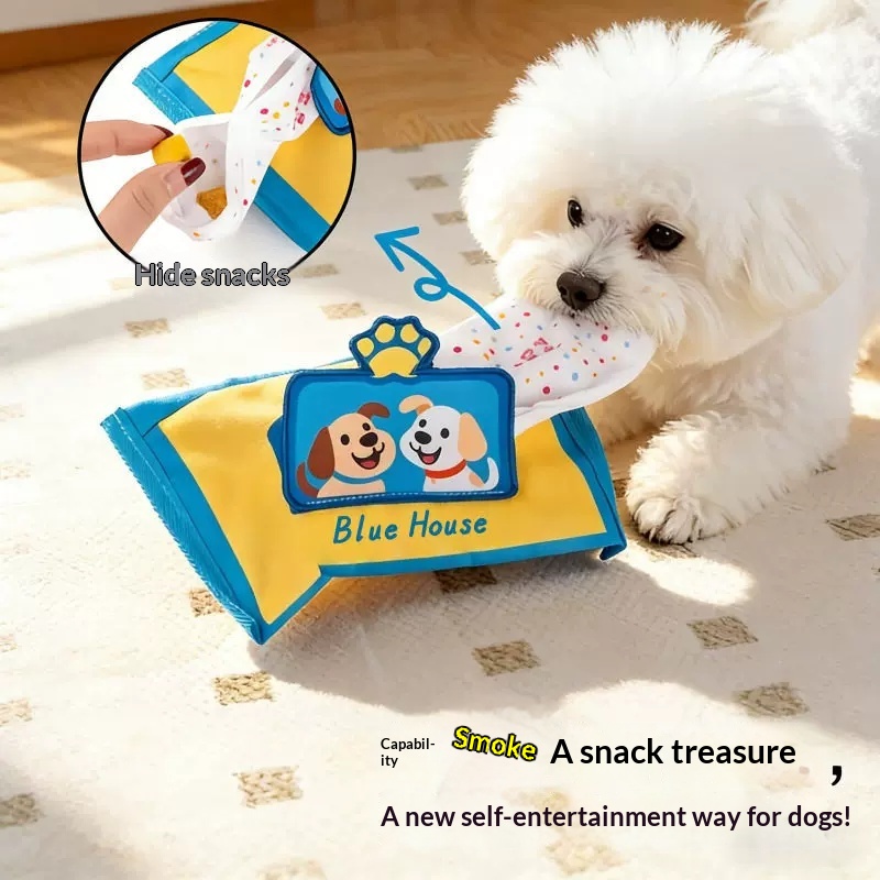 Food Energy Snacks - Dog Sniffing Chew Toy Tissue Box