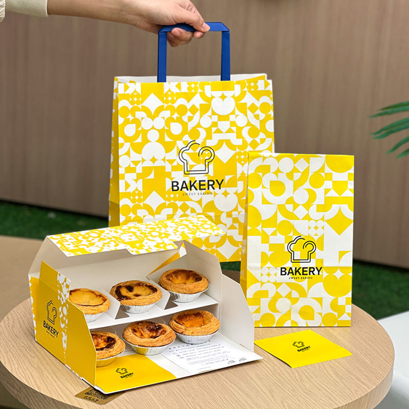 Food Snacks Logos - Custom Printing 6 Grid Egg Tart