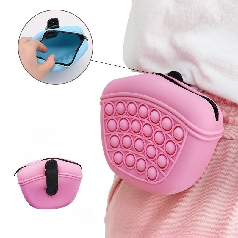 Food Snacks For Hiking - Portable Pet Treat Pouch Silicone Dog