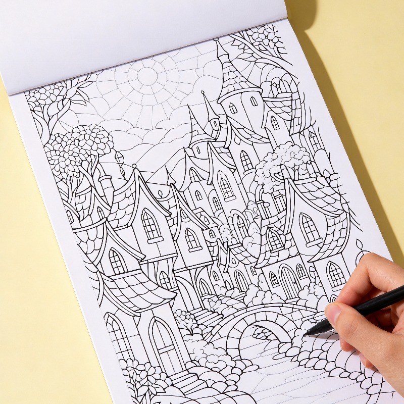 Food And Snacks Coloring Book Bold And Easy - An Adult Decompression and Meditation Hand