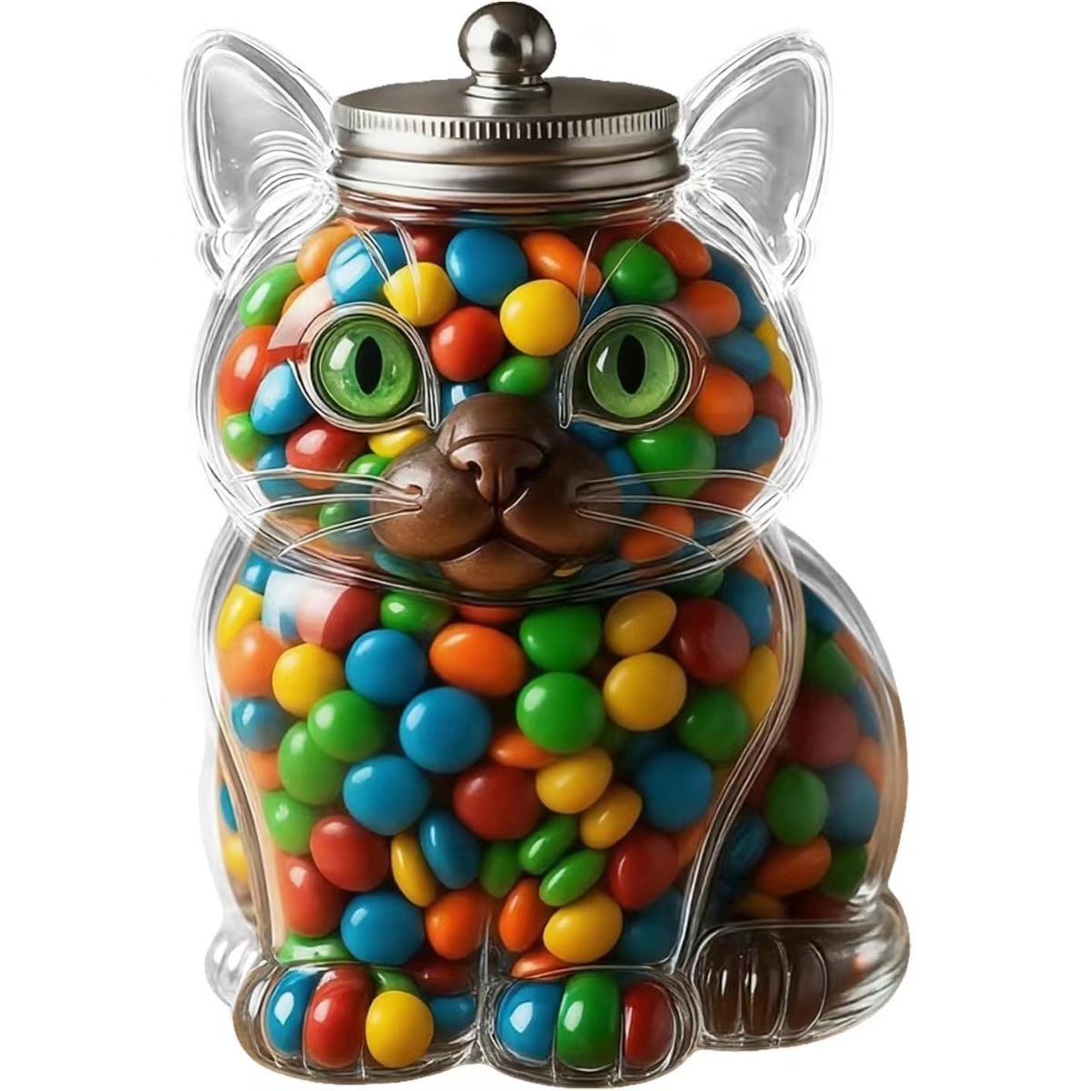 Cute Cat Shaped Glass Candy Ja - Food Snacks Candy review and price