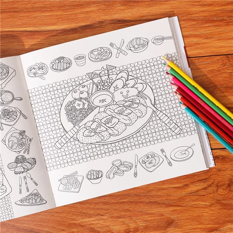 Korean Delicious The Food Time - Food And Snacks Coloring Book Bold And Easy review and price