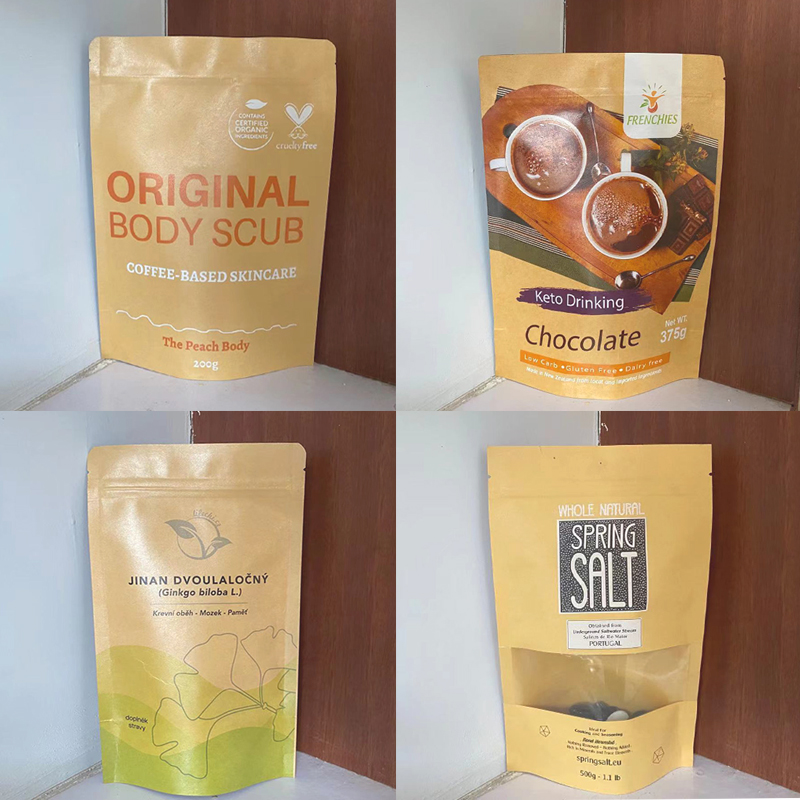 Custom LOGO Brown Kraft Paper  - Food Snacks Logos review and price