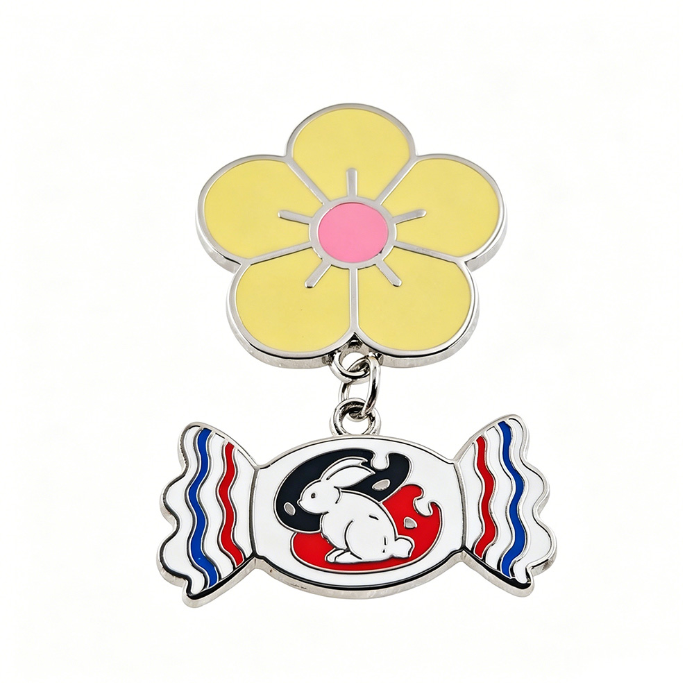 White Rabbit Candy Enamel Pin  - Food Snacks Candy review and price