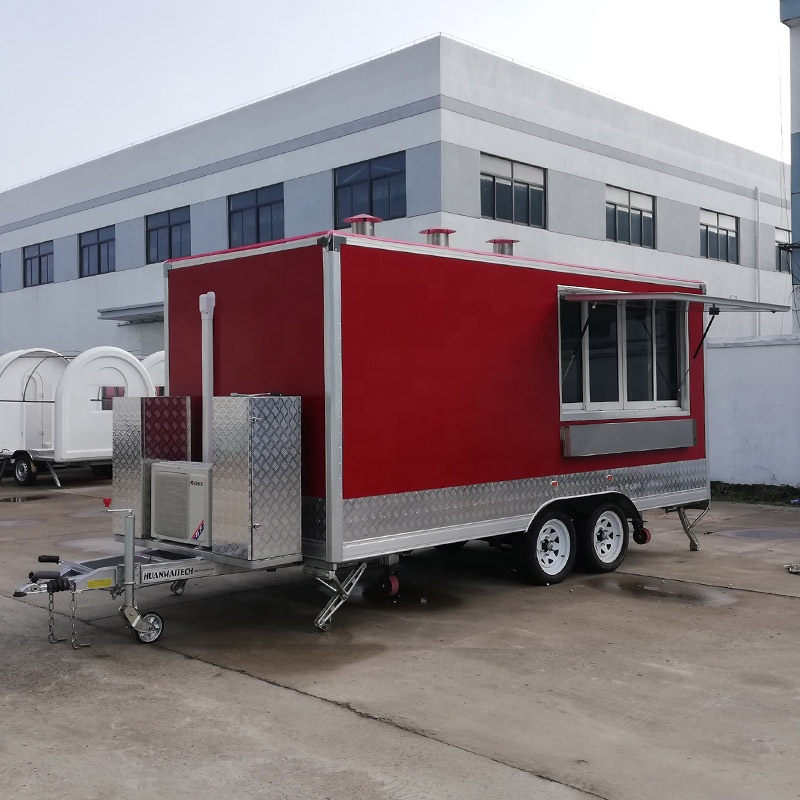 Square Type Food Trailer Custo - Food Energy Snacks review and price