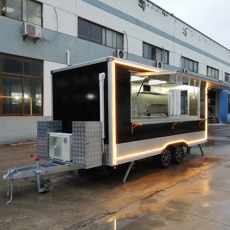 Square Type Food Trailer Custo - Food Energy Snacks review and price
