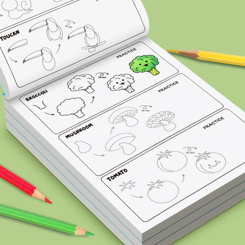 32 Pages Easy Step Drawing Col - Food And Snacks Coloring Book Bold And Easy review and price