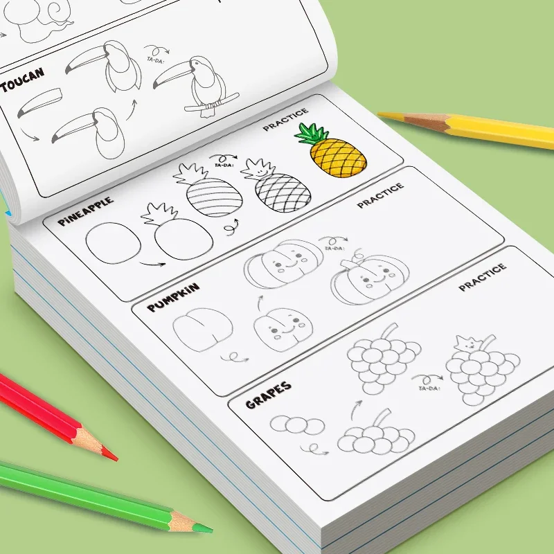 32 Pages Easy Step Drawing Col - Food And Snacks Coloring Book Bold And Easy review and price