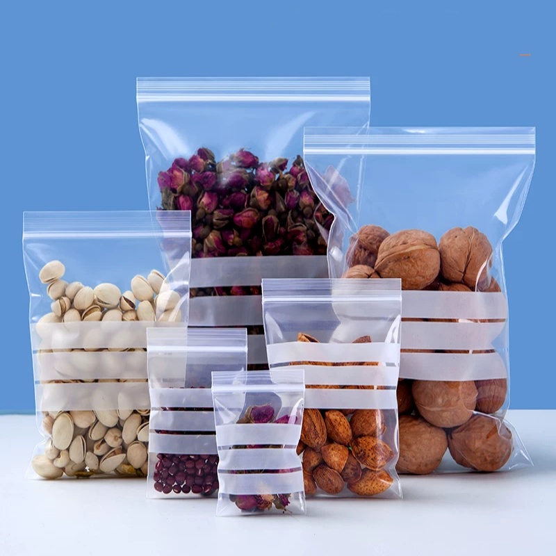 200PCS PE Clear Plastic Writin - Food Snacks Logos review and price
