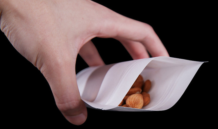 100PCS Stand-up White Paper Fr - Food Snacks Logos review and price