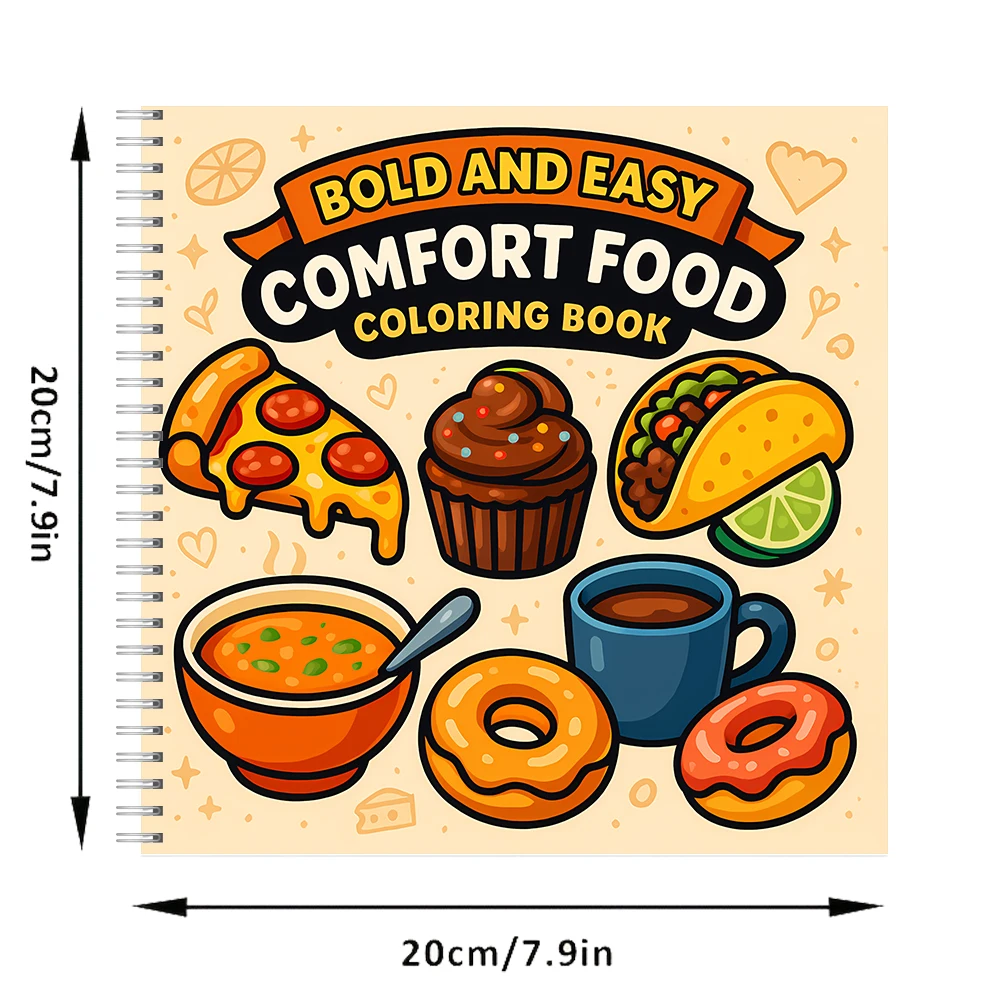 Comfort Food Coloring Book for - Food And Snacks Coloring Book Bold And Easy review and price