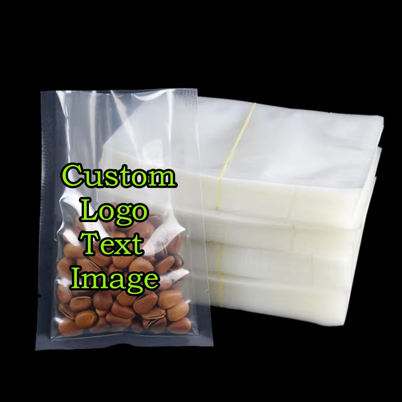 100PCS Open Top Clear Vacuum P - Food Snacks Logos review and price
