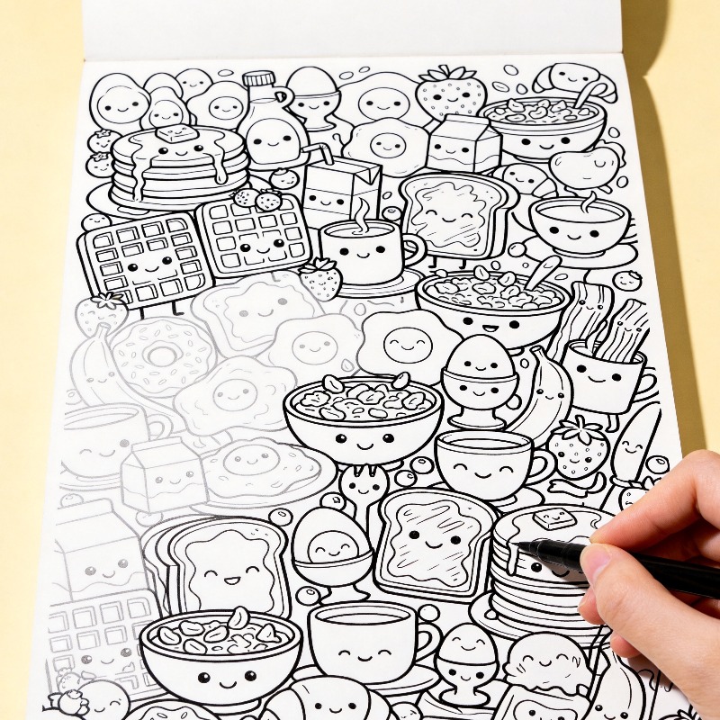 An Adult Decompression and Med - Food And Snacks Coloring Book Bold And Easy review and price