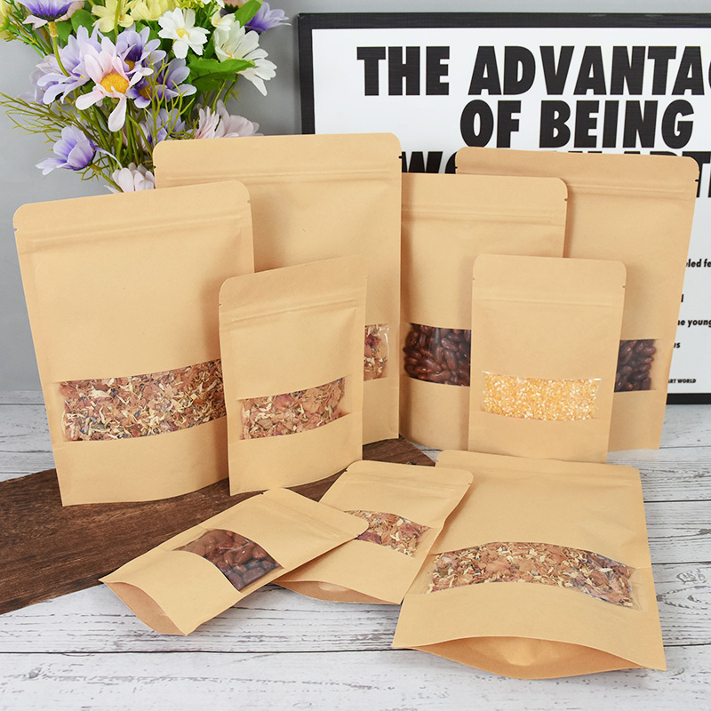 20/50pcs Kraft Paper Zip Lock  - Food Snacks Candy review and price