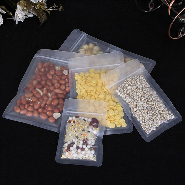 100PCS Frosted Plastic Ziplock - Food Snacks Logos review and price