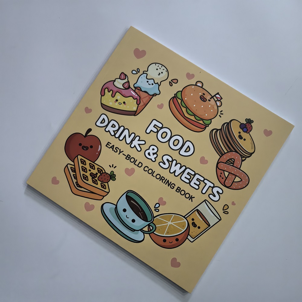 Food Drink & Sweets Easy-bold  - Food And Snacks Coloring Book Bold And Easy review and price