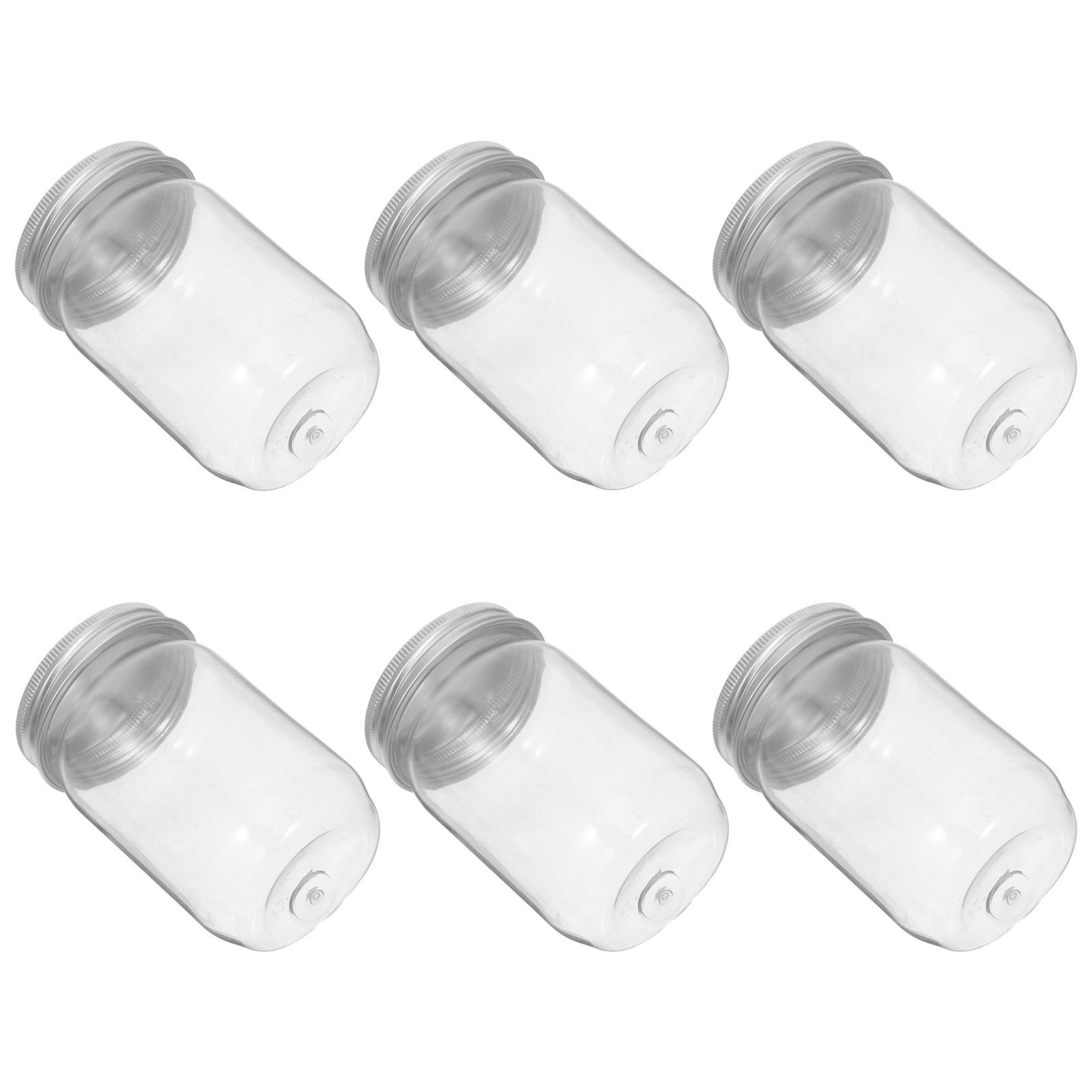 6Pcs Clear Plastic Mason Jars  - Food In Snacks review and price