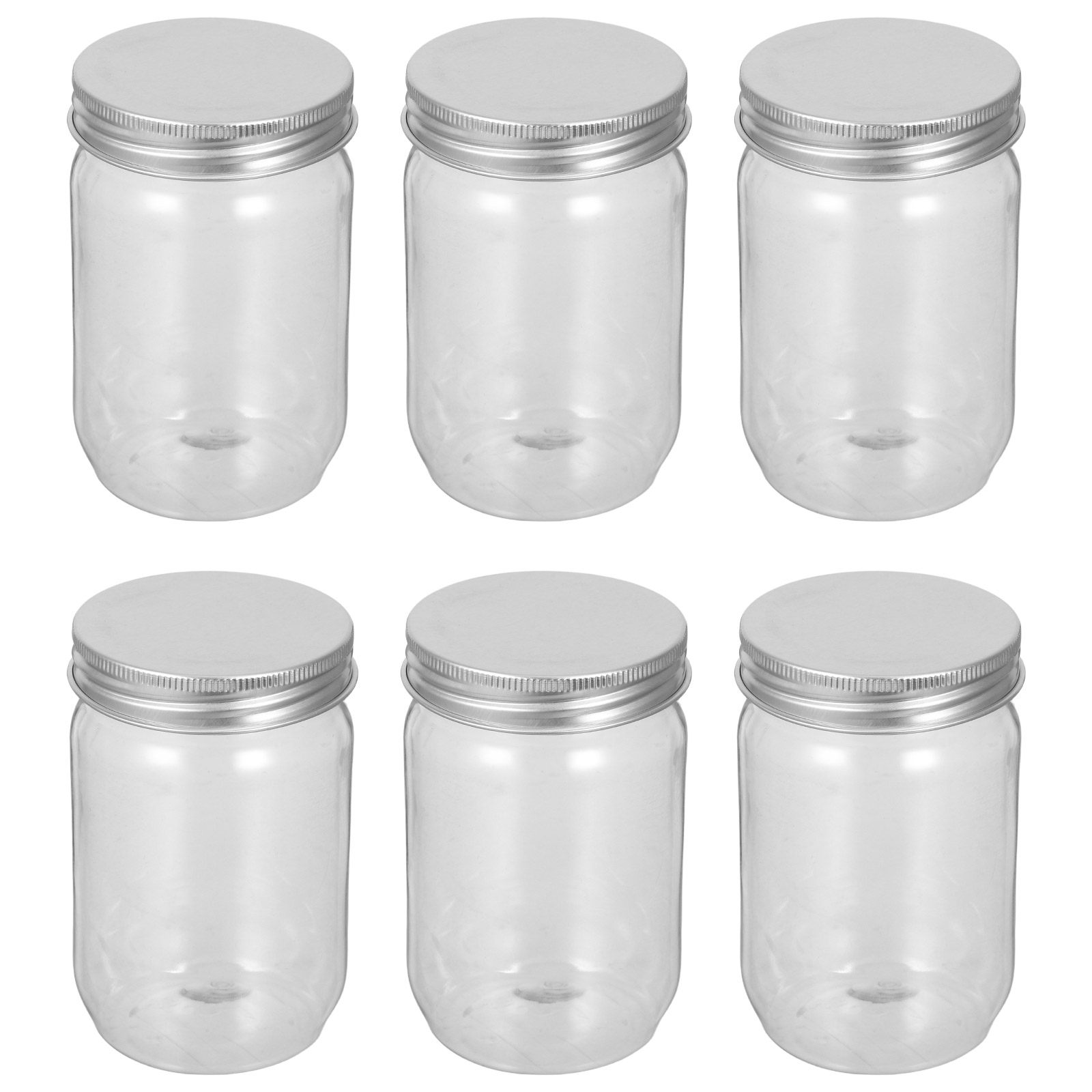 6Pcs Clear Plastic Mason Jars  - Food In Snacks review and price