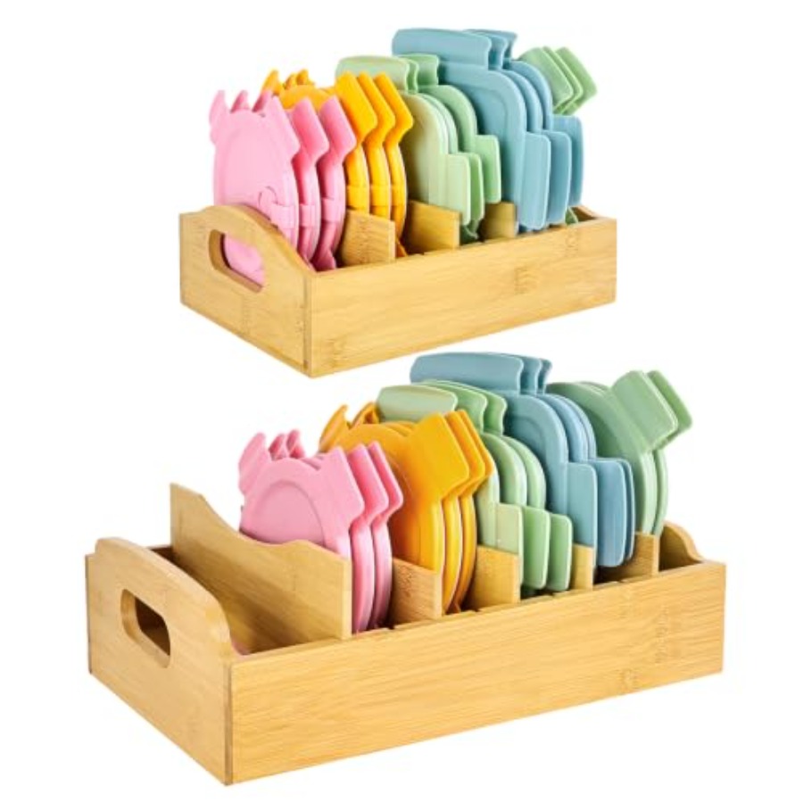 2 Pack Bamboo Lid Organizer, 1 - Food X review and price