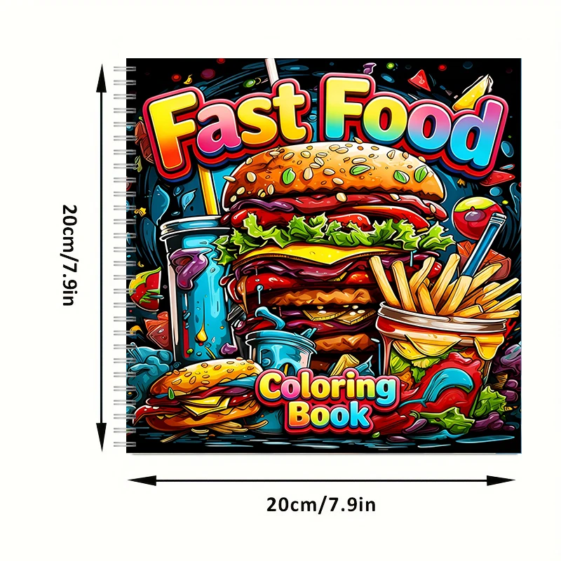 Fast Food Coloring Book for Ad - Food And Snacks Coloring Book Bold And Easy review and price