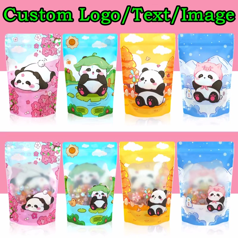 100PCS Aluminum Foil Stand-up  - Food Snacks Logos review and price